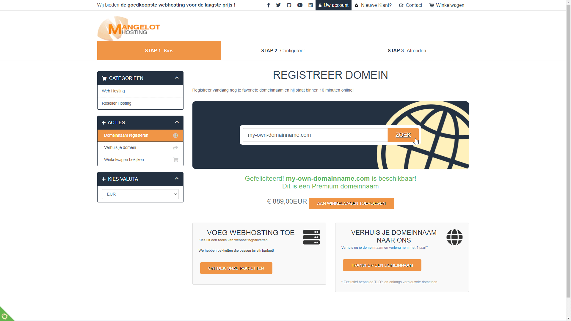 wat is een premium domein
