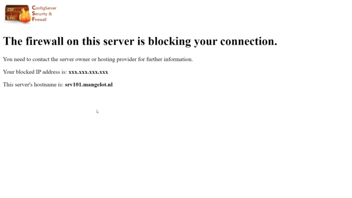 Firewall Blokkade