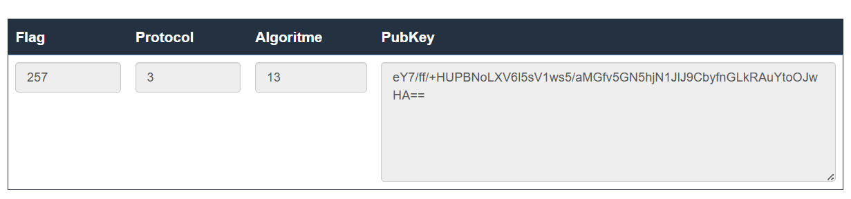 dnssec sleutel