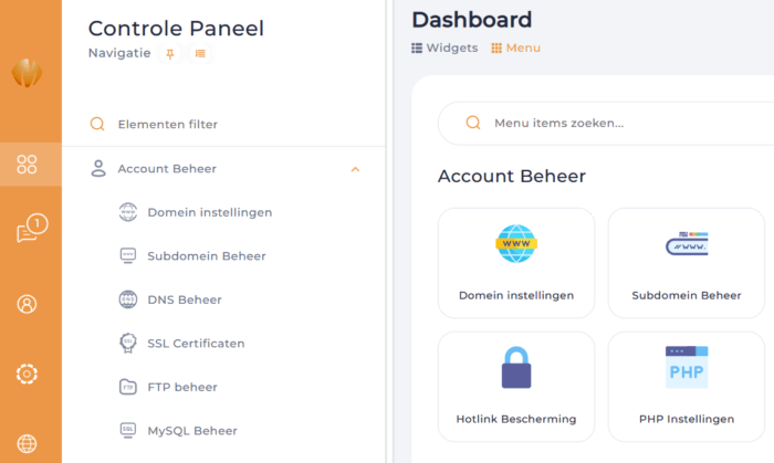 subdomein toevoegen directadmin