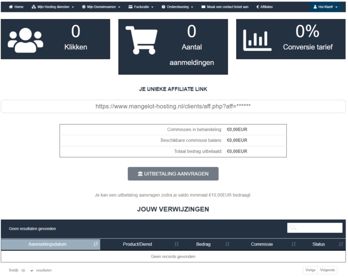 je eigen affiliate partner link