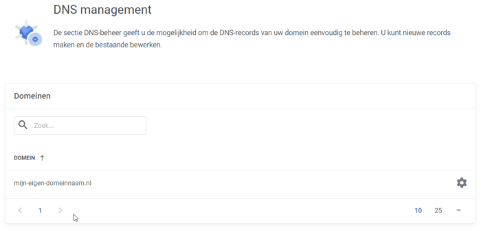 Beheer de DNS Records van uw domein