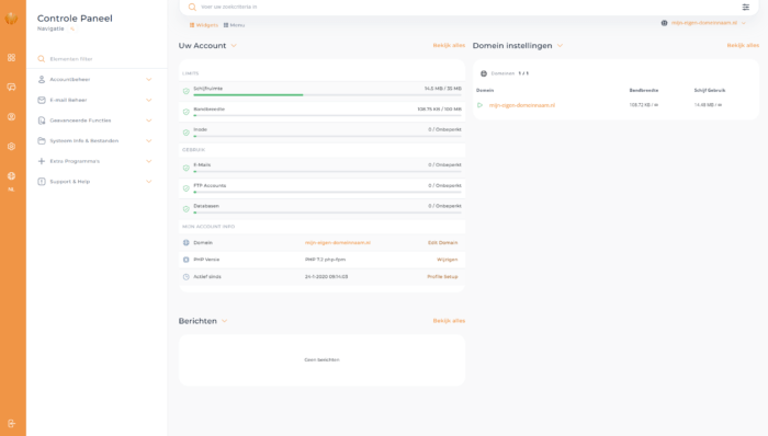 Directadmin direct na inloggen