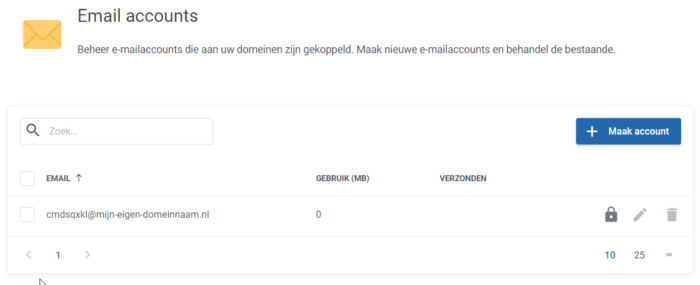 meerdere email accounts aanmaken