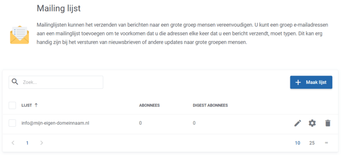 toevoegen mailinglijst