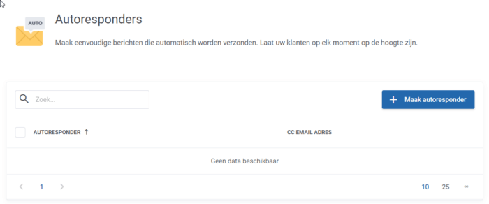 auto response email instellen