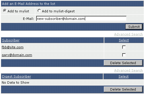 toevoegen e-mailadres aan maillijst