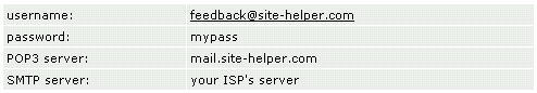 email instellingen