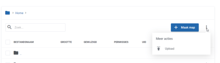 Uw hosting voorzien van website bestanden