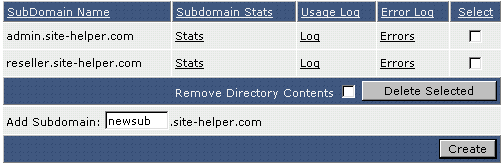 sub-domein maken