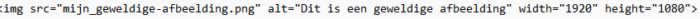 alt tekstvelden in afbeelding html script