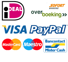 Betalen met Paypal, IDeal, Mastercard of Bankoverschrijving