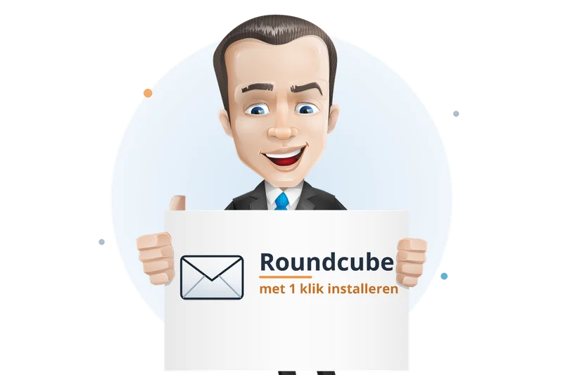 Mascotte van Mangelot Hosting presenteert Roundcube (webmail): met één klik te installeren via Installatron